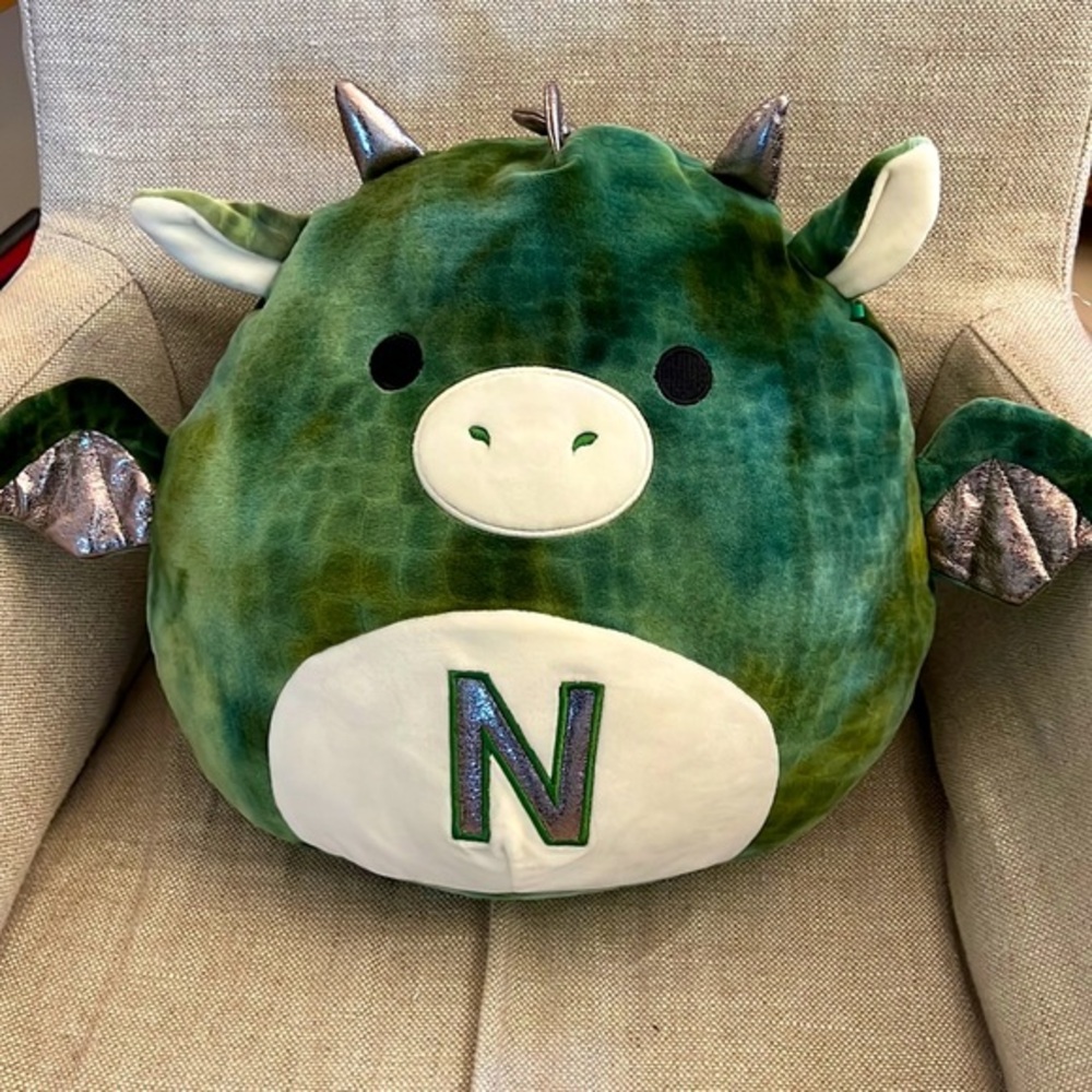 Squishmallow 12’’Duke The Green Dragon Monogrammed